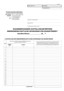 Monatliche zusammenfassende Aufstellung