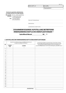 Monatliche zusammenfassende Aufstellung