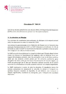 Circulaire N° 768-24 (Juin 2022)