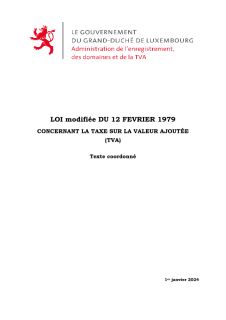 Loi TVA texte coordonné 2024